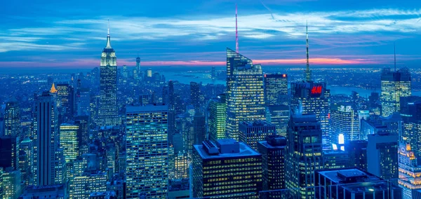 New York - December 20, 2013: View of Lower Manhattan on Decembe — 图库照片