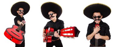 Şapkalı komik bir Meksikalı.