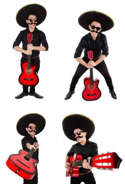 Şapkalı komik bir Meksikalı.