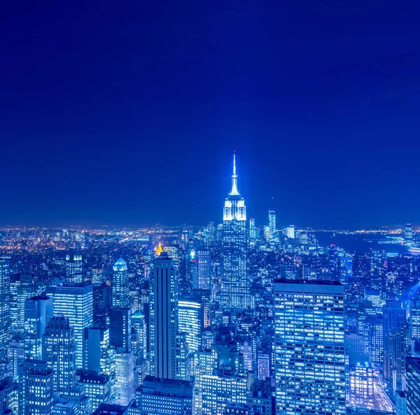 Vista de Nueva York Manhattan durante el atardecer —  Fotos de Stock