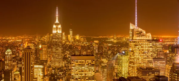 Günbatımında New York Manhattan manzarası