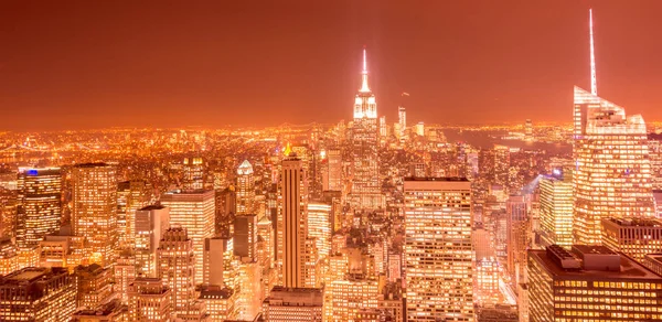 Günbatımında New York Manhattan manzarası