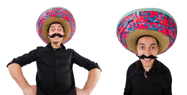 Vtipné mexické s sombrero kloboukem — Stock fotografie