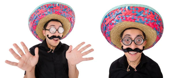 滑稽的墨西哥佬，戴着索姆布罗帽 — 图库照片
