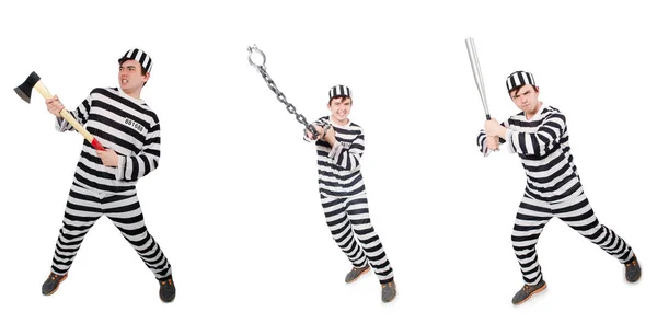 Funny prison inmate in concept — Stock Photo, Image