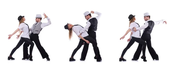 Pair of dancers dancing modern dances — Stock Photo, Image