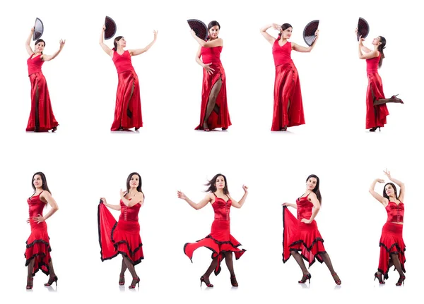 Female dancer dancing spanish dances Stock Image