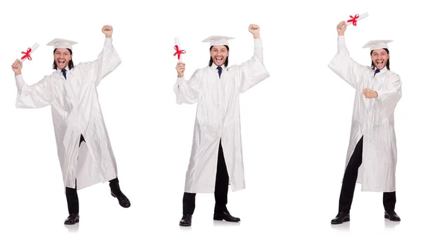 Young man ready for university graduation — Stock Photo, Image