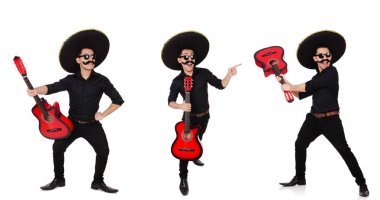 Şapkalı komik bir Meksikalı.