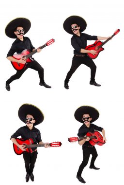 Şapkalı komik bir Meksikalı.