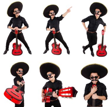 Şapkalı komik bir Meksikalı.