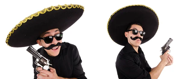 Funny mexican with sombrero hat — Stock Photo, Image