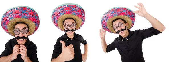 Mexicano engraçado com chapéu sombrero — Fotografia de Stock