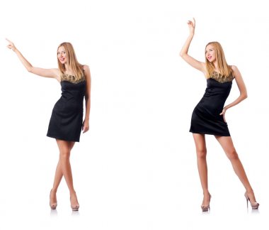 Beyaz arka plan üzerinde izole uzun modeli