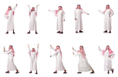 Arap adam acil sanal düğmeleri