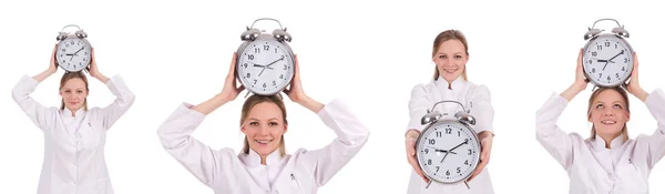 Kvinnlig läkare missar sina deadlines — Stockfoto