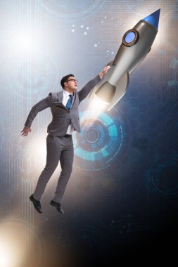 Girişim konseptinde iş adamı