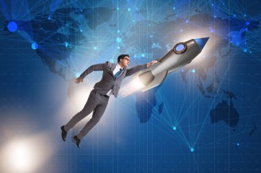 Girişim konseptinde iş adamı