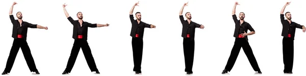 Španělské tanečnice v různých pózách na bílém — Stock fotografie