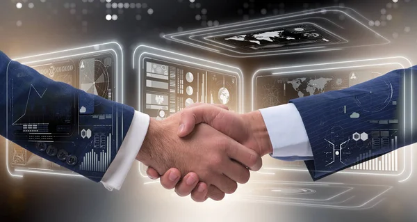 Handshake concept  - business metaphor illustration — Stock Photo, Image