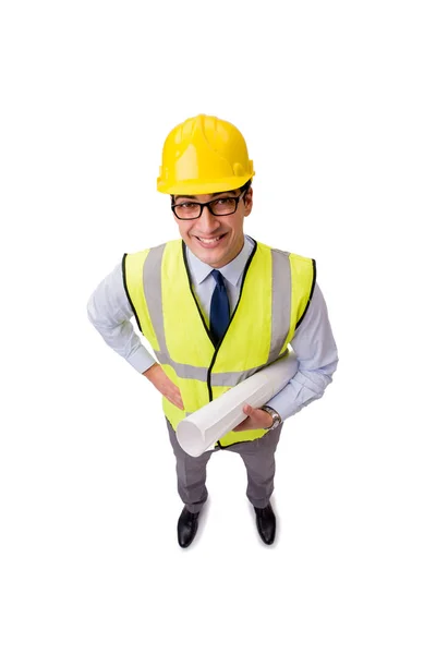 Constructie supervisor geïsoleerd op de witte achtergrond — Stockfoto