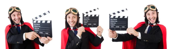 Man wearing red clothing in funny concept — Stock Photo, Image