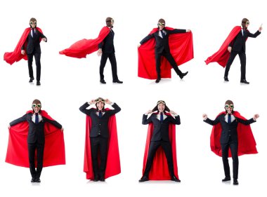 adam beyaz izole kırmızı kaplı