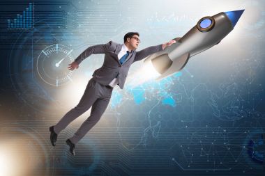 Girişim konseptinde iş adamı