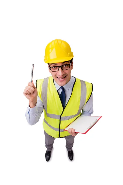 Constructie supervisor geïsoleerd op de witte achtergrond — Stockfoto