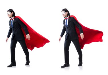 adam beyaz izole kırmızı kaplı