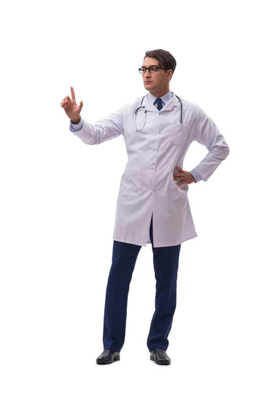 Jonge arts geïsoleerd op witte achtergrond — Stockfoto