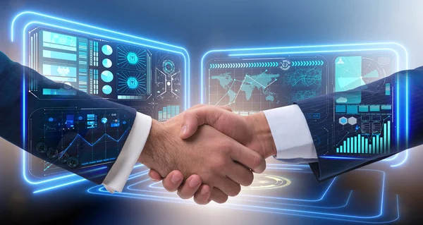 Handshake-Konzept - Geschäftsmetapher-Illustration — Stockfoto