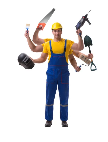 Jack of all trades concept with worker — Stock Photo, Image