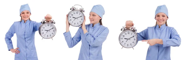 Kvinnlig läkare missar sina deadlines — Stockfoto