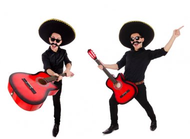 Şapkalı komik bir Meksikalı.