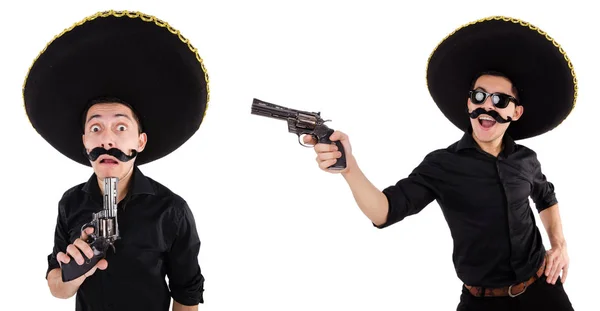 Funny mexican with sombrero hat — Stock Photo, Image
