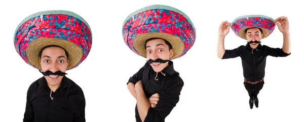 Mexicano engraçado com chapéu sombrero — Fotografia de Stock