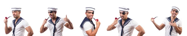 Sailor med rökning röret isoleras — Stockfoto