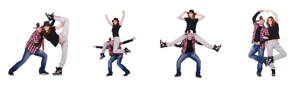 Ζευγάρι χορευτές που χορεύουν μοντέρνων χορών-χοροθεάτρου — Φωτογραφία Αρχείου