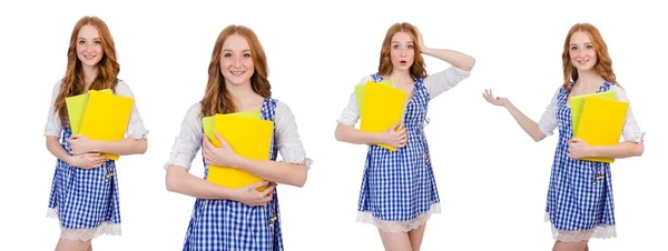 Young student isolated on the white background — Stock Photo, Image