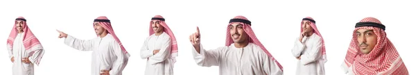 Arabo uomo d'affari isolato su bianco — Foto Stock