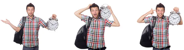 Estudiante tarde para esta preparación en el examen — Foto de Stock