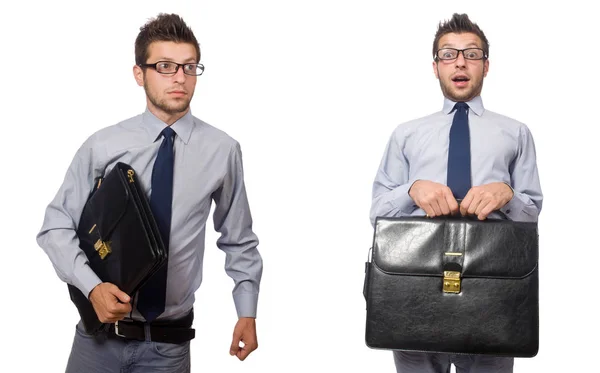 Collage de hombre de negocios aislado en blanco —  Fotos de Stock