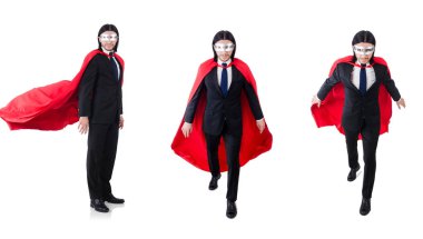 adam beyaz izole kırmızı kaplı