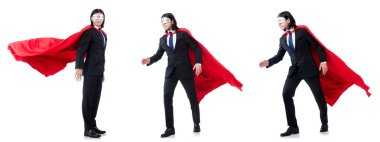 adam beyaz izole kırmızı kaplı