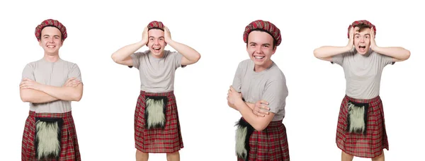 Grappige scotsman geïsoleerd op wit — Stockfoto