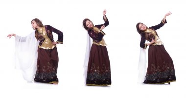 Genç Bayan geleneksel azeri dans dans