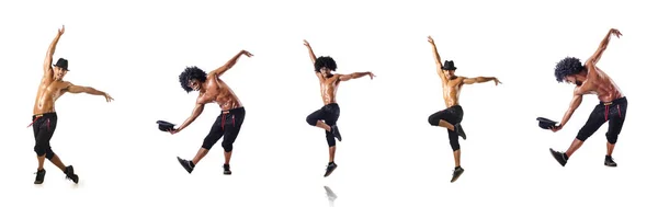 ダンサーは、白い背景で隔離のコラージュ — ストック写真
