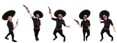 Şapkalı komik bir Meksikalı.