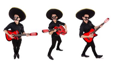 Şapkalı komik bir Meksikalı.